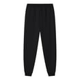 thumbnail image 4 of RYDCOT Mens Casual Pants Drawstring Elastic Waist Joggers Sweatpants with Pockets Straight Leg Cargo Pants Black, 4 of 8