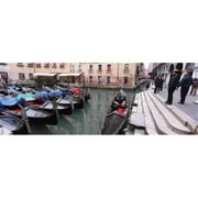 Gondolas in a canal  Grand Canal  Venice  Italy Poster Print by  - 36 x 12