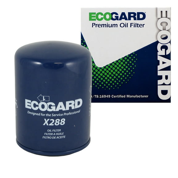 ECOGARD X288 Premium Spin-On Engine Oil Filter for Conventional Oil Fits Ford F-250 7.3L DIESEL 1988-1994, F-350 7.3L DIESEL 1988-1994, F-250 6.9L DIESEL 1983-1987, F Super Duty 7.3L DIESEL 1989-1994