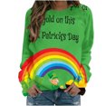 thumbnail image 2 of Qiopertar Blouse à Manches Longues Imprimée Mode Saint-Patrick pour Femmes Col Rond Pull Décontracté Offres de la Semaine Liquidation à Moins de 5$ jusqu'à 90 % de Réduction, 2 of 5