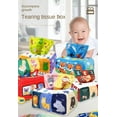 thumbnail image 3 of Tissue Box Toy - Baby Toys to 2-6 Years Montessori Toys for Babies 2 3 4 5 6 Years Old with Textured Tails Cloth Tissues, Crinkle Squeaky Sounds, High Contrast Colors -Toys for Babies, 3 of 8