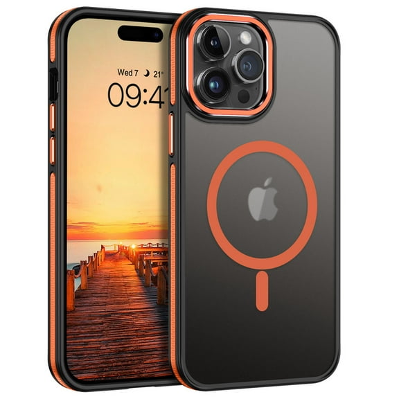 GAOBAO Magnetic for iPhone 14 Pro Case, Compatible with MagSafe, Shockproof Protection Slim Non-Slip Translucent Matte Protective Phone Cover