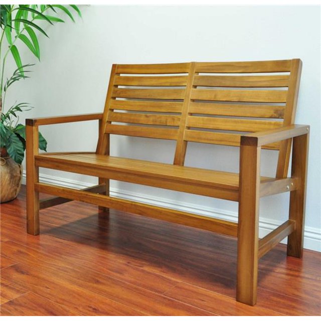 Shineco 4224OA Contemporary Bench, Oak