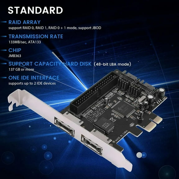 FOR PCI To SATA Controller PCI To Ide PCI-E To 2Sata IDE 363 Disk Array Card Express Expansion Card Adapter