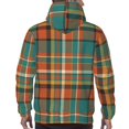 thumbnail image 7 of Pofeuu colorful plaid Print Mens Casual Hooded Collar Drawstring Hoodies Pullover Sweatshirts Casual Long Sleeve Shirts-3X-Large, 7 of 7