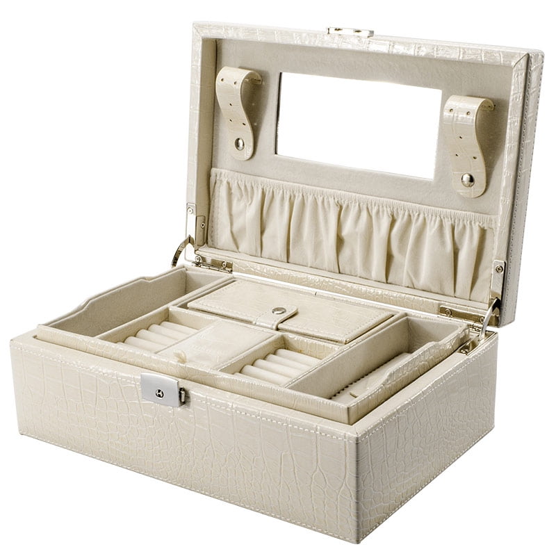BF12502 Cheri Bliss Compact Jewelry Box Case Organizer w/ Key Lock JC-300 