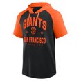 thumbnail image 2 of Men's Logo Athletic Black San Francisco Giants Prime Raglan Short Sleeve Hoodie T-Shirt, 2 of 3