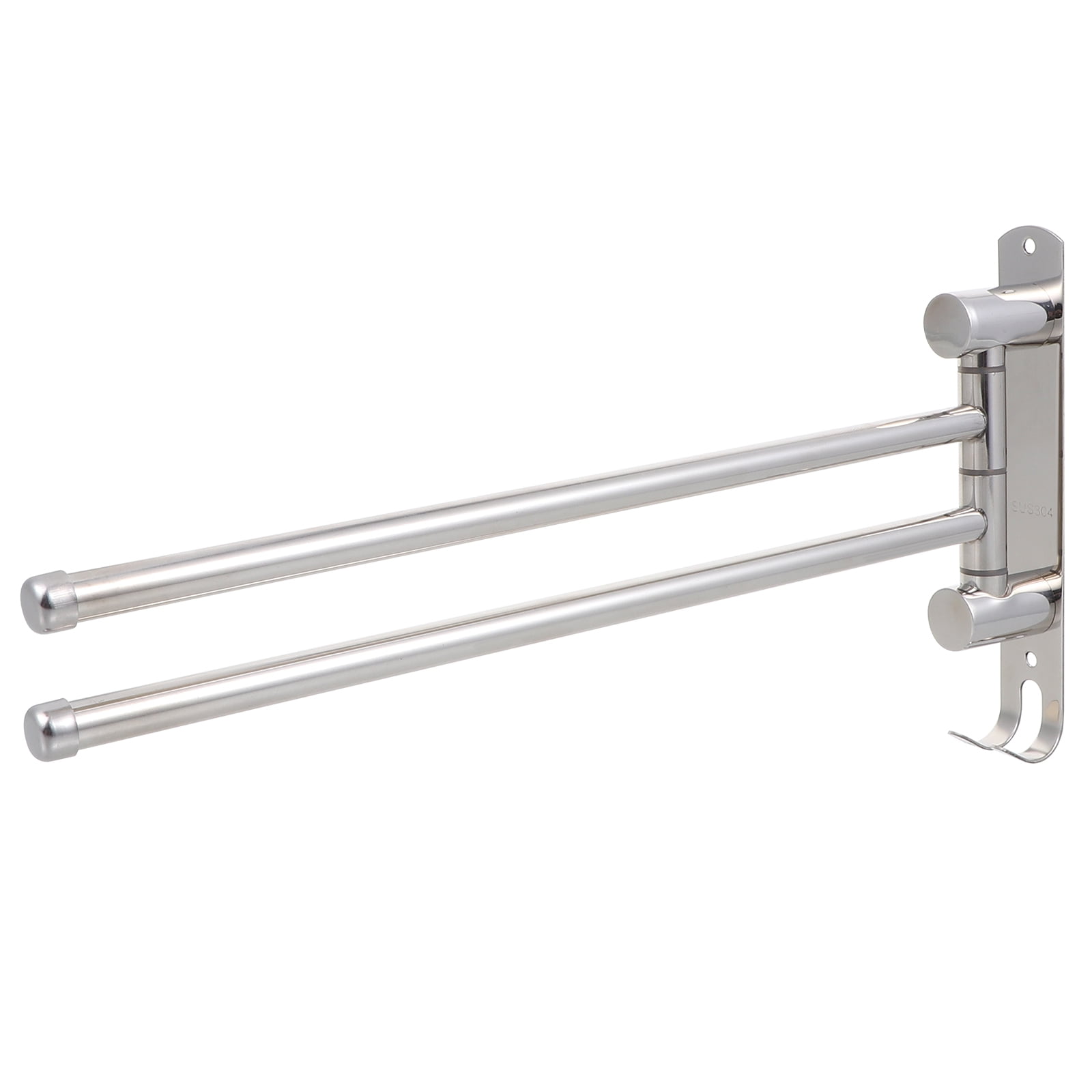 NUOLUX Towel Rack Swivel Swing Stainless Arm Bar Hanger Portable Rod ...