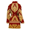 thumbnail image 2 of Traditional Thai Pattern Women Bathrobe One Size Univeral Fits Fashion Lightweight Plush Fleece Long Robe For Women, 2 of 3
