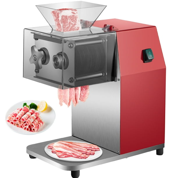 VEVOR Commercial Meat Cutting Machine, 551lbs/h 850W Meat Shredding  Machine, 2.5mm Blade Electric Meat Cutter, Stainless Steel Restaurant Food  Cutter, for Kitchen Supermarket Lamb Beef Chicken, Red 