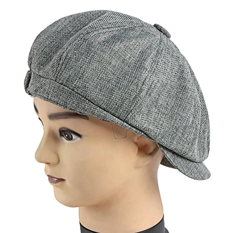Visland Men Beret Hat, Vintage Solid Color Elastic Soft No Visland Men Beret Hat, Vintage Solid Color Elastic Soft No