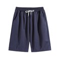 thumbnail image 3 of BXINGOHAI Men's Gym Shorts Athletic Tennis Shorts for Men with Pockets for Workout Athletic Training Navy,L, 3 of 5