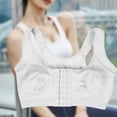 thumbnail image 5 of Huanledash Vest Style Corrector Bra Front Closure Cross Back Widen Shoulder Strap Female Posture Bra for Gym, 5 of 8