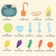 thumbnail image 2 of Children's Kitchen Toy Set Kids Simulation Play Sink With Fruit & Tableware Toys Electric Cycle System For Running Water, 2 of 5