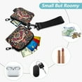 thumbnail image 2 of Women's Coin Purses Keychain Wallet Mini Zip Dual Pouch Wristlet Portable Coin Purse Small Wallets For Travel Sports Outdoors Seamless Colored Pattern, 2 of 6