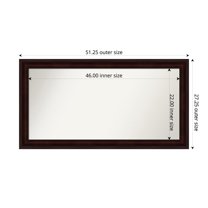 Amanti Art Custom Framed Wall and Bathroom Mirror (27.25 x 51.25 in.), Coffee Bean Brown Frame