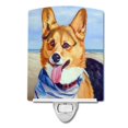 thumbnail image 1 of "Caroline's Treasures Corgi Beach Bandana Lámpara de noche de cerámica, 6 x 4, multicolor" Caroline's Treasures 7363CNL, 1 of 1