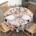 thumbnail image 3 of Chihuahua and Flower Florals Round Tablecloth 60"x60",Wrinkle Wipeable Table Cloth for Kitchen Dining Room Picnic Patio Party, 3 of 6