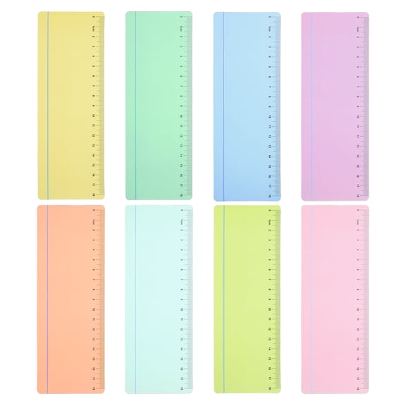 Uxcell Guided Reading Strips Highlight Colored Overlay Bookmark Reading Tracking Ruler with Line, Multi Color 8pcs