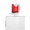 thumbnail image 2 of LINLIN 24 Pack Christmas Santa Gift Bags - 16 x 22cm/6.3 x 8.66 Inches Xmas Kraft Bags with Tissue Paper - Santa Claus Suit Christmas Goodie Bags for Present Packaging & Party Favours, 2 of 7