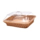 thumbnail image 3 of Cesta de pan, soporte de cesta de mimbre de imitación, cesta para servir alimentos a prueba de polvo, cesta de frutas tejida a mano para escritorio, medio, 3 of 8