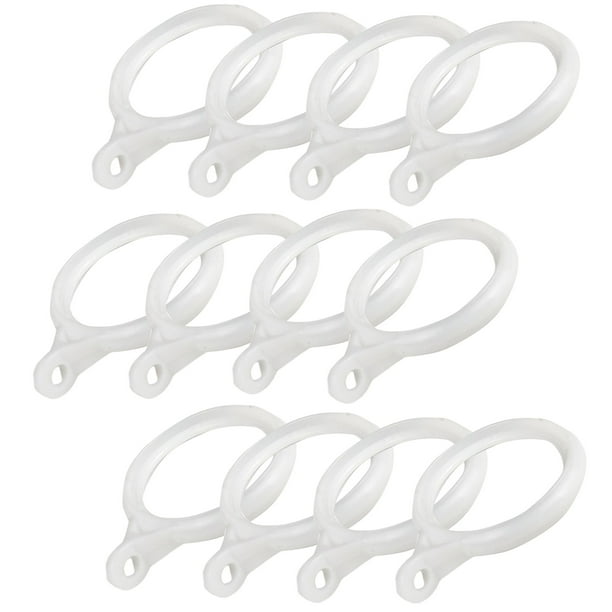 Plastic Drapery Curtain Rings Round Hanging Rings For Curtains Rods