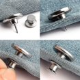 thumbnail image 3 of 10 piezas Jeans Botones Bricolaje Botón de metal sin costuras Extraíble Jean Pantalones Botón Afortunado Sencillez, 3 of 5