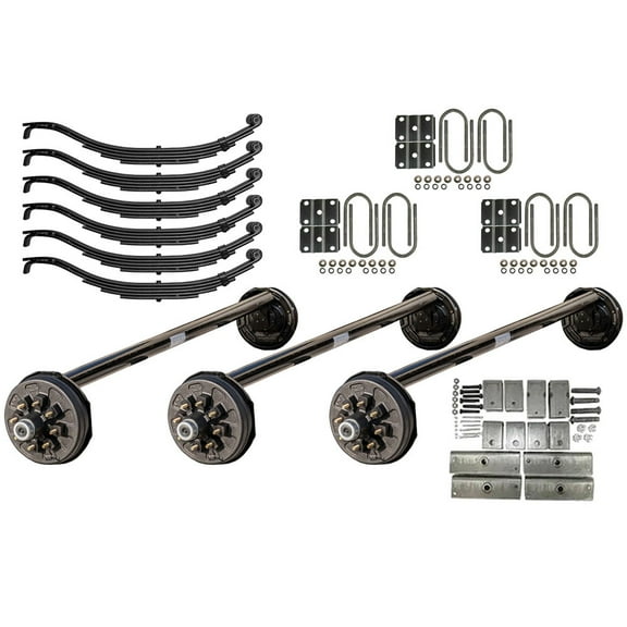 7000 lb TK Triple Axle Kit with Suspension - 21K Capacity (Drop Axle Series), 89/00 (Loose Spring Seats)