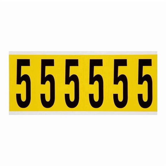 Brady Number Label,5,1-1/2 in. W x 3-1/2 in. H 3450-5