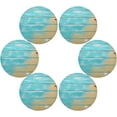 thumbnail image 3 of SKYSONIC Beautiful Blue Beach Shell Round Placemats for Dining Table Non-Slip Heat-Resistant Polyester Table Mats Set of 1 Washable Table Mats for Kitchen Dining Table Decoration (890), 3 of 7