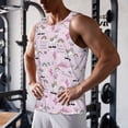 thumbnail image 5 of Qekee No Drama Llama Print Men's Workout Tank Tops,Sleeveless Muscle Gym Shirt Quick Dry, Men's Gym Training Athletic Workout Shirts -Large, 5 of 7