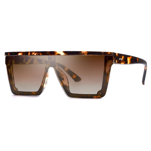 Gafas de Sol SOJOS Cuadradas Grandes para Mujer SJ2117 con Armazón Carey