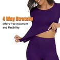 thumbnail image 3 of MISS MOLY Womens Thermal Underwear Sets Scoop Neck Shirt Tummy Slimming Shapewear Long Sleeve Baselayer, 3 of 6
