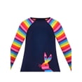 thumbnail image 4 of Vestido de Niña Pascua Floral Búsqueda de Huevos Aplique Color Arcoíris Rabbit Manga Larga 8 Años, 4 of 6