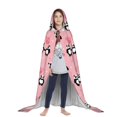 thumbnail image 3 of Honeii Valentine'S Day Panda Print Poncho Cape, Cloak Coat, Snuggly Hooded Wearable Blanket, Hooded Cape For Teenagers,Halloween Costumes-Large, 3 of 7