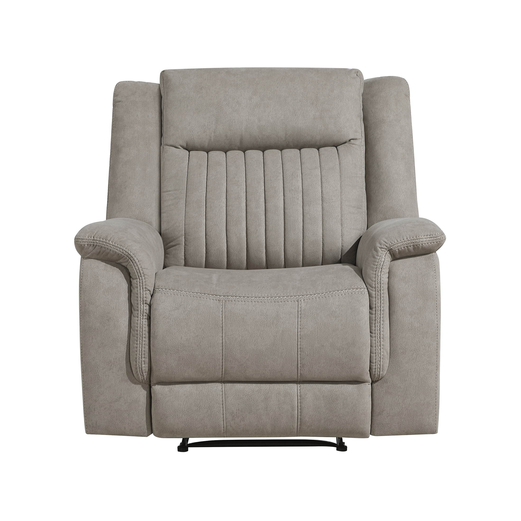 OakvillePark Virelle Microfiber Manual Reclining Chair, Dove