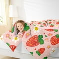 thumbnail image 4 of Castle Fairy Kawaii Red Strawberry 2Pcs Bedding Comforter Set for Teens Girls Women,Cute Flower Twin Comforter Sets,Polka Dots Breathable Bedding Set,Lightweight Room Decor, 4 of 8