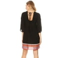 thumbnail image 4 of White Mark Women's Embroidered Tunic Dress, 4 of 5
