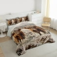 thumbnail image 3 of Castle Fairy Highland Bull Full Size Comforter Sets 3-Piece for Kids Teens Adults,Farmhouse Animal Bedding Comforter Set,Exotic Style Lightweight Bedding Sets,Breathable Home Decor,Reversible, 3 of 8