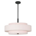 thumbnail image 1 of Livex Lighting Monroe 24" 5-Light Pendant Ceiling Light in English Bronze, 1 of 2