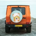 thumbnail image 6 of Rateoe Corgi With Towel Ans Slice Cucumber Pattern Tire Cover Wheel Protectors Weatherproof Wheel Covers Universal Fit for Trailer Rv SUV Truck Camper Travel Trailers Accessories-15 inch, 6 of 6
