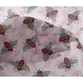 thumbnail image 5 of oneOone Viscose Chiffon Light Pink Fabric Floral & Bee Craft Projects Decor Fabric Printed By The Yard 42 Inch Wide, 5 of 5