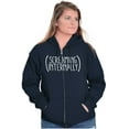 thumbnail image 3 of Funny Screaming Internally Sarcastic Zip Up Hoodie Men's Women's Brisco Brands S, 3 of 6