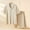 Beige, variant on uublik Mens Pajamas Set Short Sleeve Sleepwear 2 Piece Pj Sets for Men Soft Nightwear with Pockets, Gray