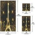 thumbnail image 3 of GZHJMY Stylish Golden Glittering Eiffel Tower Soft Luxury Decorative Set of 3 Towels, 1 Bath Towel+1 Hand Towel+1 Washcloth, Multipurpose for Bathroom, Hotel, Gym, Spa and Beach, 3 of 5