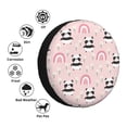 thumbnail image 4 of Salouo Cute Cartoon Panda Print Spare Tire Cover 14-17 inch Spare Tire Protector Universal Tough Tire Wheel Cover for Trailer SUV and Truck-14 inch, 4 of 6