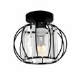 thumbnail image 4 of EssentLife Semi Flush Mount Ceiling Light Fixture, Crystal Ceiling Lamp Indoor Lighting for Bedroom Hallway Living Room, 4 of 6