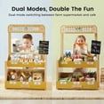 thumbnail image 4 of Tiny Land Wooden Grocery Store Playset – Pretend Shopping with Cash Register, Price Tags, Chalkboard & 6 Storage Bins, 4 of 11