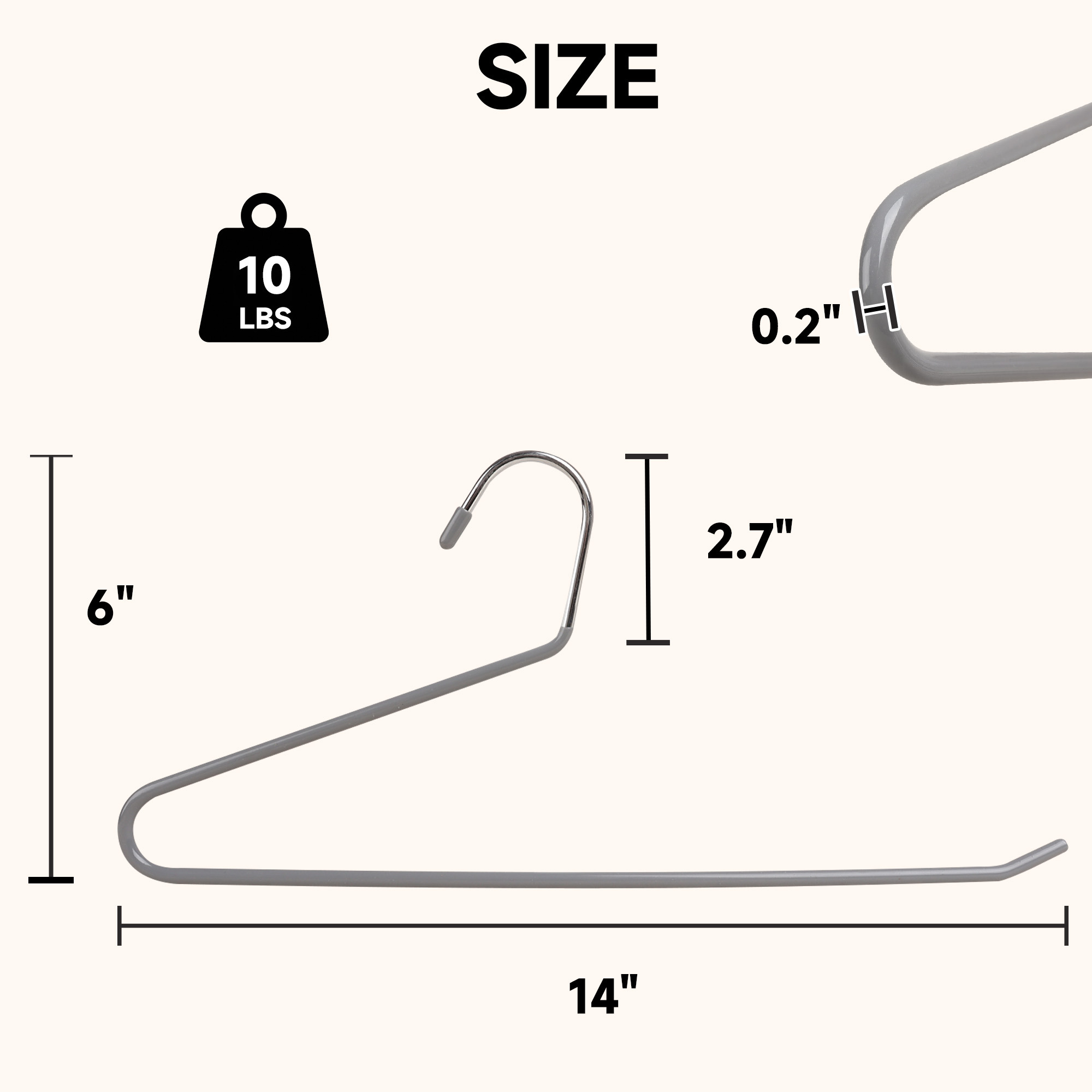 BP4U 36-Pack Open-Ended Metal Pants Hangers with Non-Slip Coated, Heavy Duty Space Saving Steel Towel & Scarf Hangers for Jeans, Trousers, Dresses & Bath Towels(Grey)