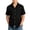 Black, variant on Boys Linen Dress Shirts Short Sleeve Button Down Casual Shirt Pastel Summer Chambray Shirt with Pockets for Kids 5-15 Years